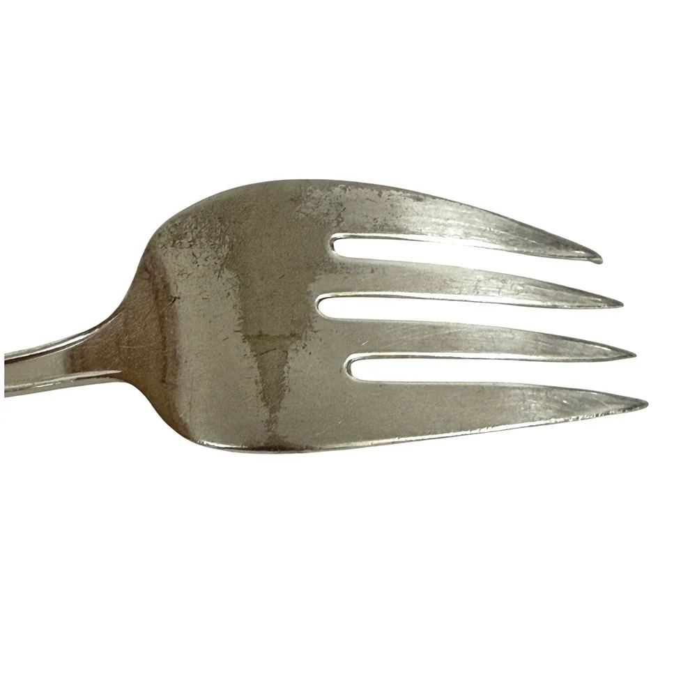 Vintage 1939 Starlight Stratford Plate Cold Meat Serving Fork Silverplate 8 5/8